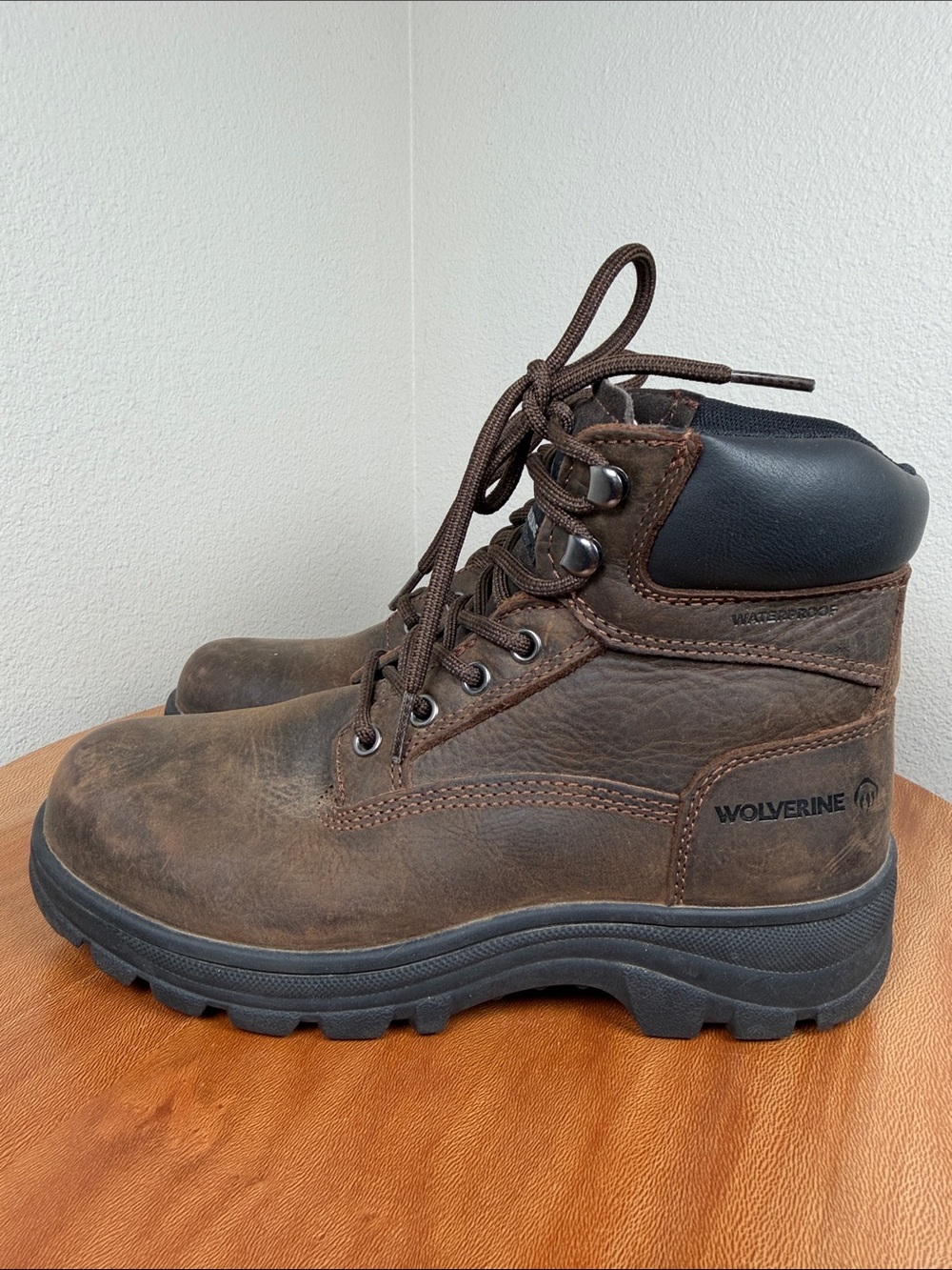 Wolverine Boots W230063 Brown Soft Toe Carlsbad Waterproof Work Boot Men's 6.5